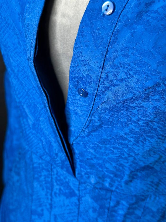 Superbe, robe, serpent, bleu électrique, mango, taille M - photo numéro 8