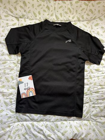 teeshirt manches courtes de sport 12 ans noir