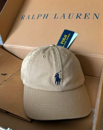 Casquette Ralph Lauren beige foncée