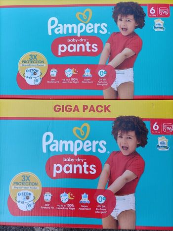 2 Giga pack couches Pampers pants 6