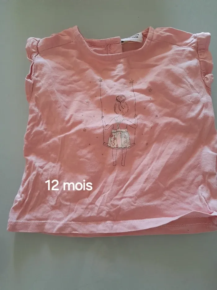Tee shirt fille 1 ans