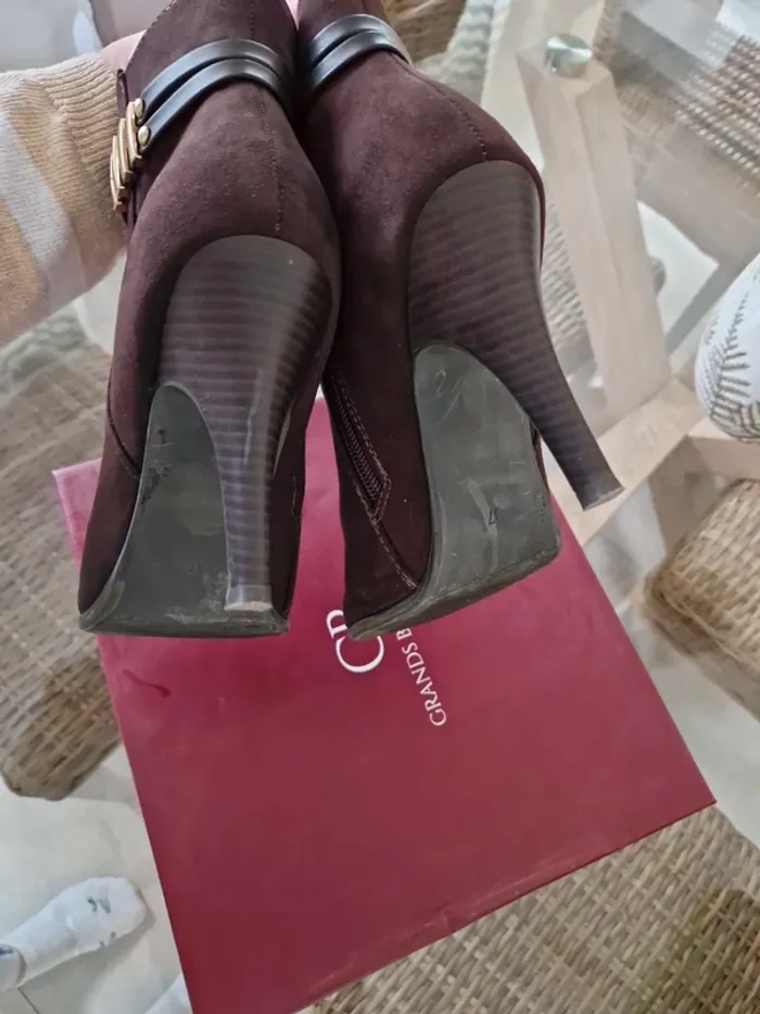 Chaussures femme Bottines marrons - photo numéro 4