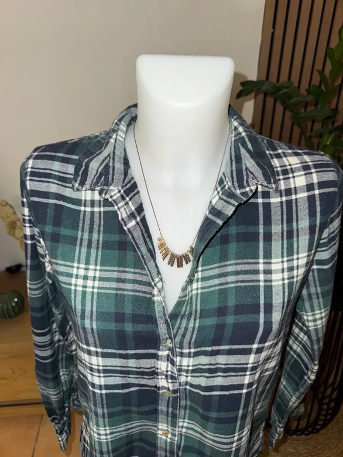 Chemise à carreaux verte - photo numéro 2
