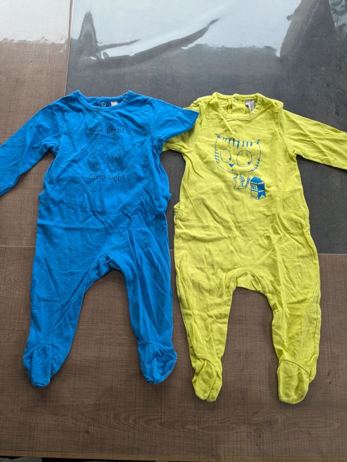 Lot 2 pyjamas en coton 6 mois