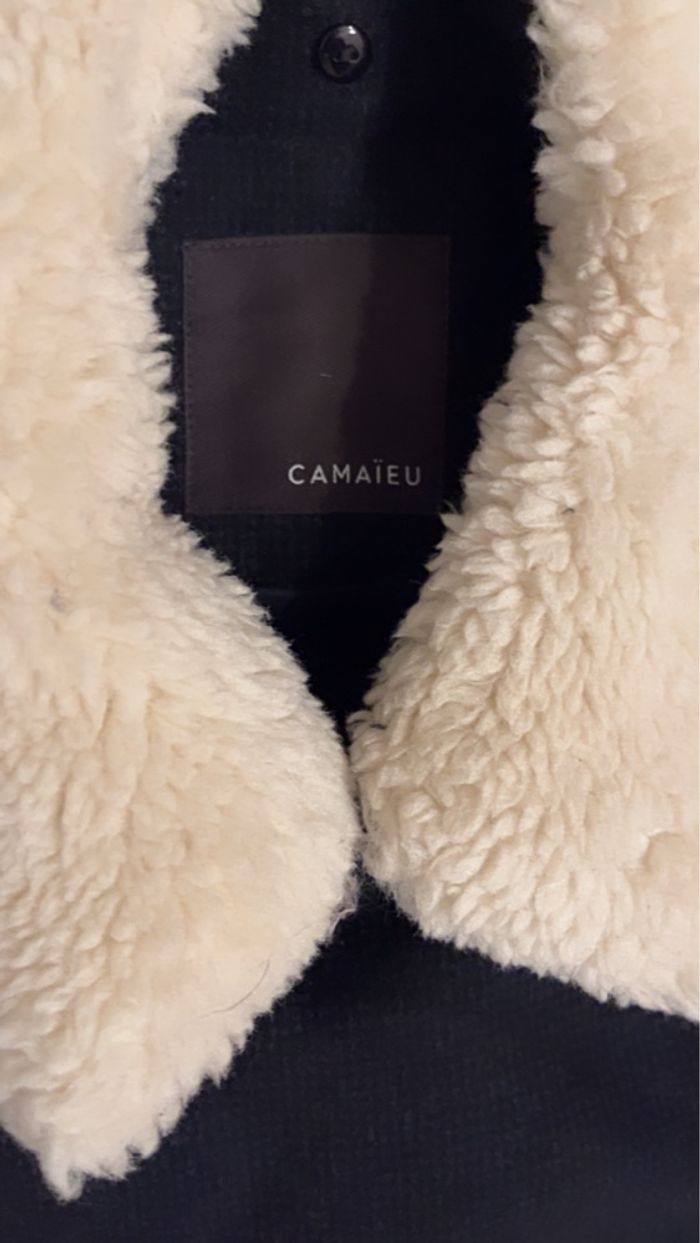 Manteau double boutonnage col amovible - photo numéro 7