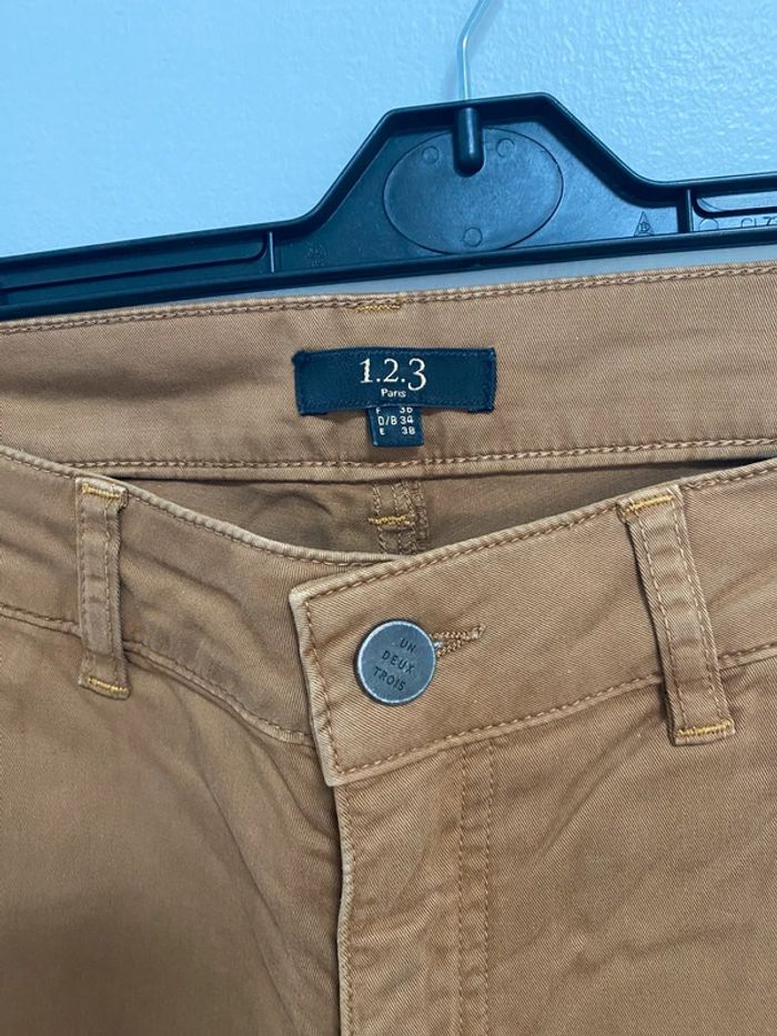 Maison 123 pantalon marron camel S 36 - photo numéro 4
