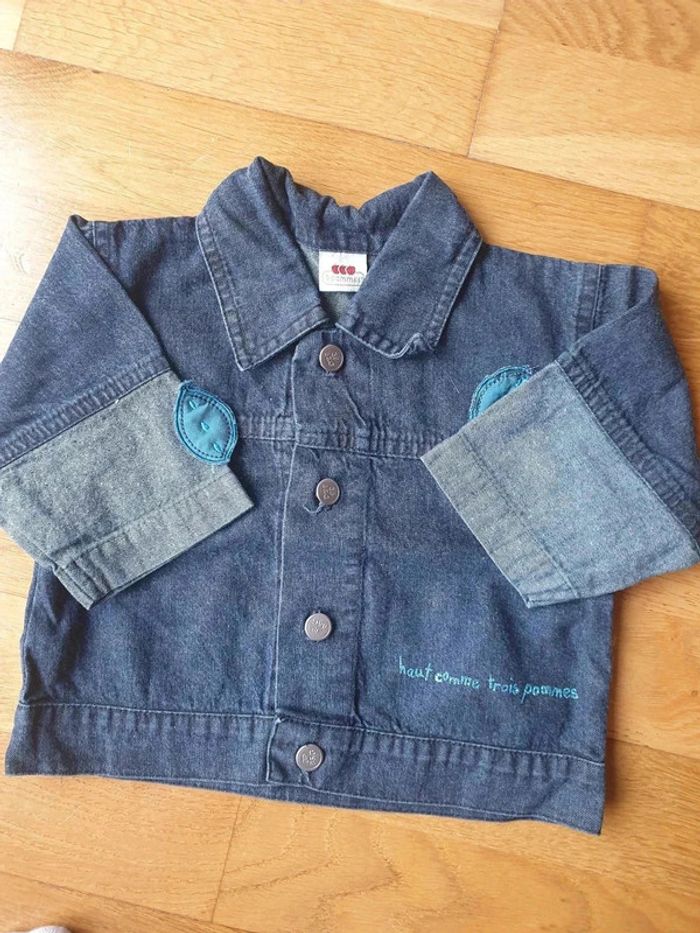 Veste en jean 6 mois Haut comme 3 pommes