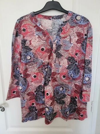 Blouse Plus motifs feuille