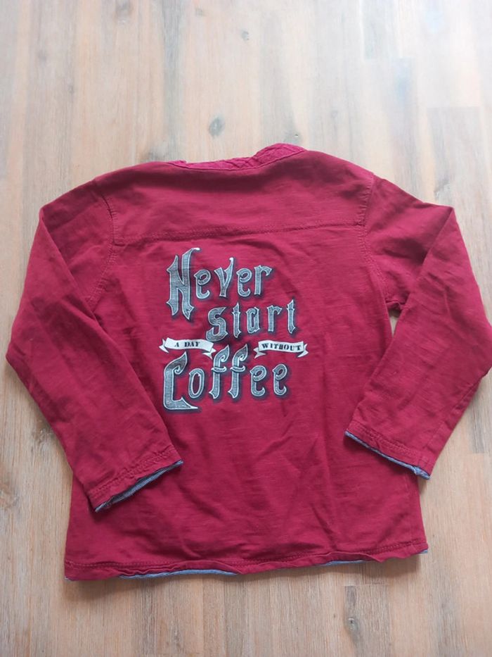 T-shirt manches longues rouge NKDS.372 – 4 ans - photo numéro 2