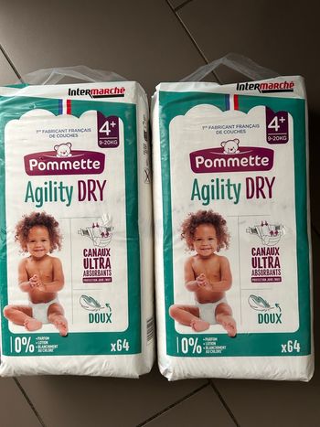 2 paquets de couches pommette t 4+