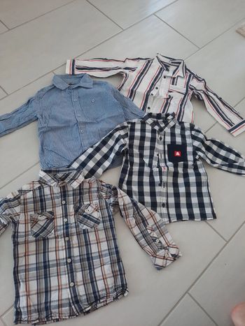Lot de 4 chemises manches longues
