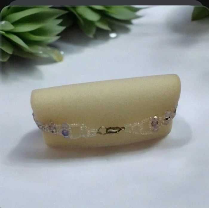 Bracelet pour femme avec perles swarovski fait main 20 cm - photo numéro 4