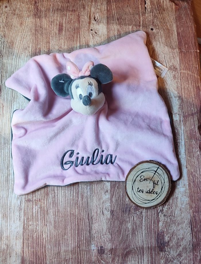 Doudou Minnie rose gris prénom à personnaliser - photo numéro 5