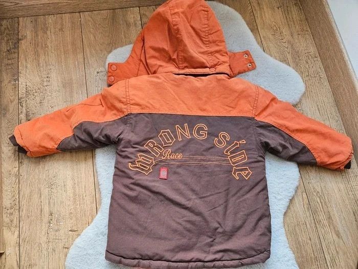 Manteau à capuche 3 en 1 marron et orange 3 ans Orchestra - photo numéro 12