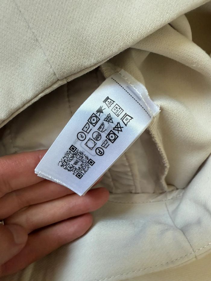 Pantalon taille haute 36 Zara blanc cassé - photo numéro 5