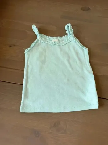 Débardeur bleu turquoise H&M 12-18 mois fille TBE
