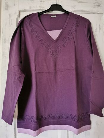 T-shirt manche longues violet