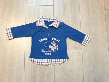 Maillot manche longue bleu. Garçon 6 mois