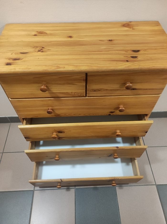 Commode 6 tiroirs en bois - photo numéro 4