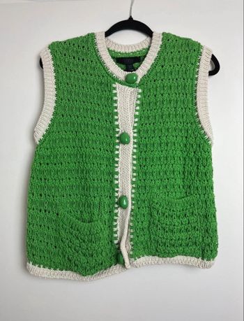 Gilet Zara vert à poches