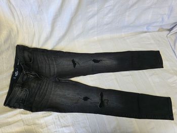 Pantalon troué noir Hollister