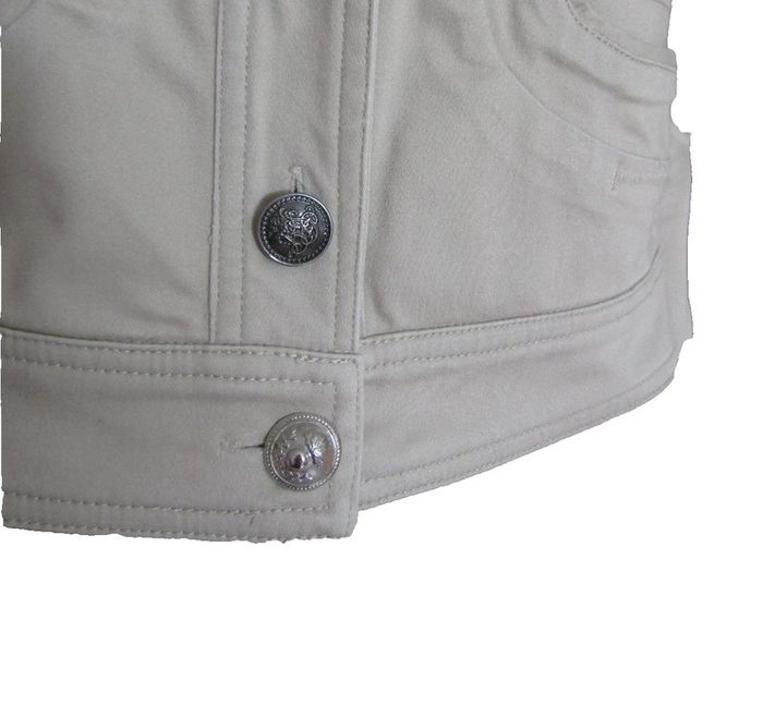 petite veste blouson perfecto non doublée en coton + 3%d'élasthanne T.38/40 - photo numéro 3