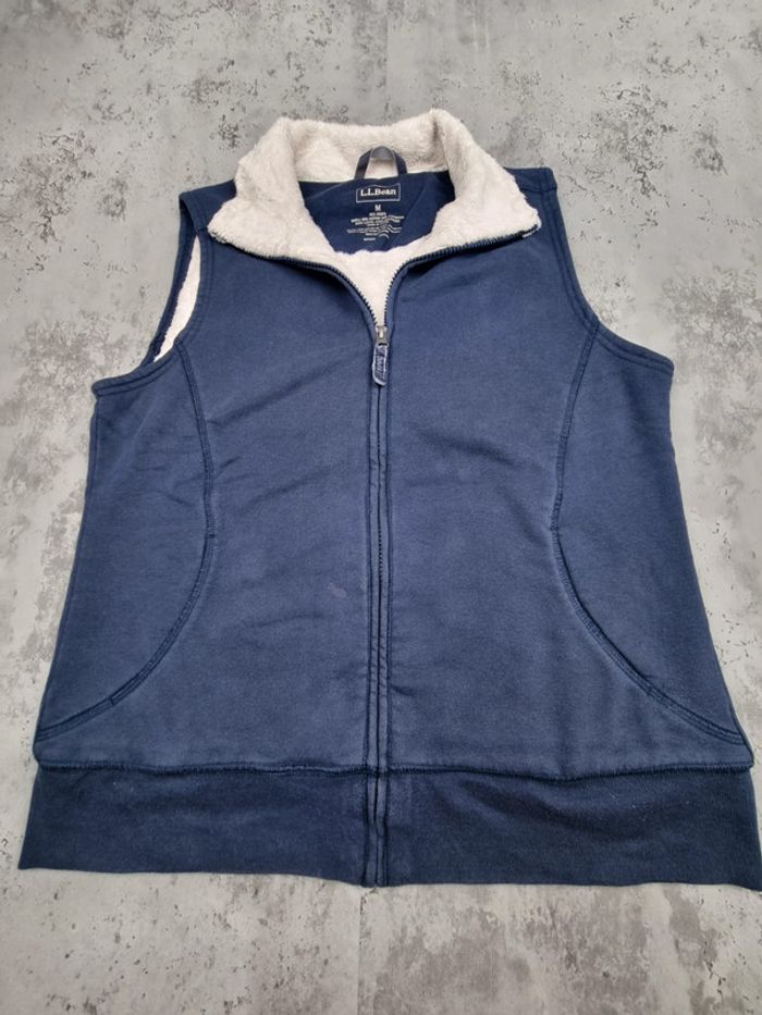 Veste sans manches fourrée L.L. Bean bleu – Taille M Femme - photo numéro 3