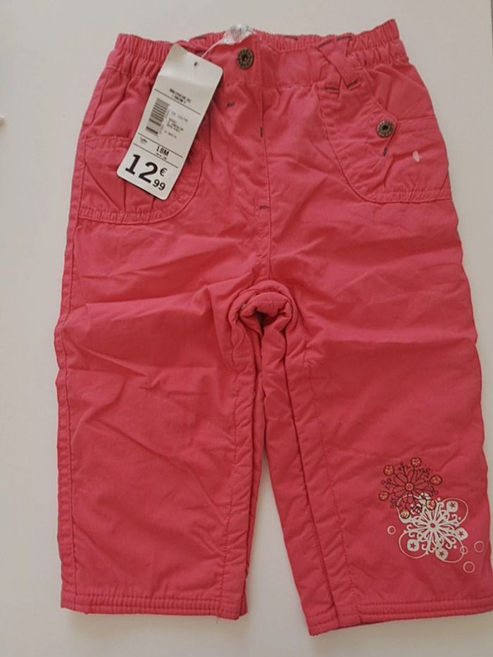 Pantalon doublé fille 18 mois Kiabi neuf - photo numéro 2