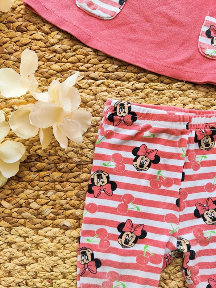 Ensemble printemps pantalon, tee-shirt et bandeau Minnie 12 mois - photo numéro 3