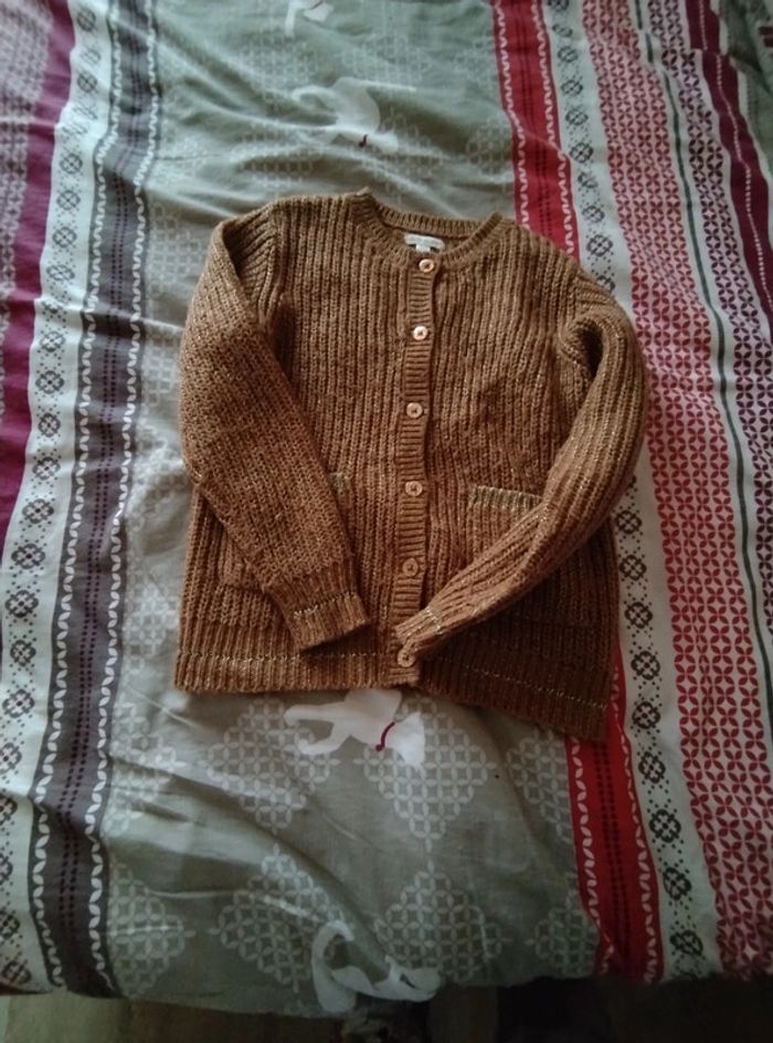 Gilet fille détails irisés maille ultra douce avec poches Vertbaudet