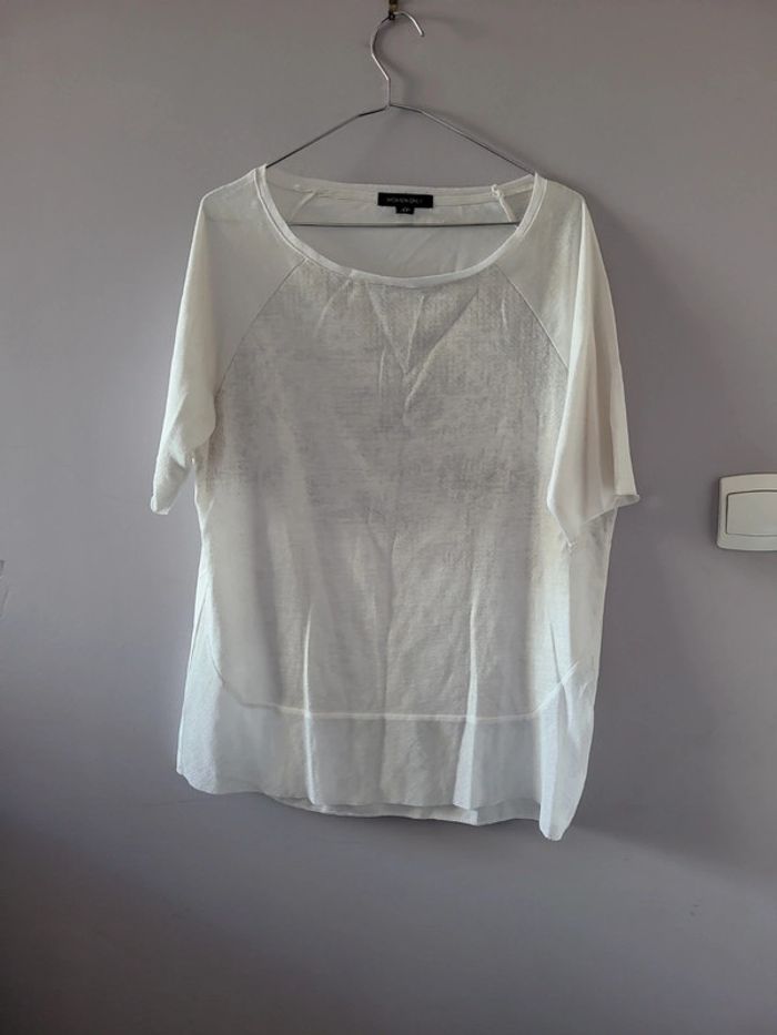 T-shirt blanc et argenté taille M Women Only