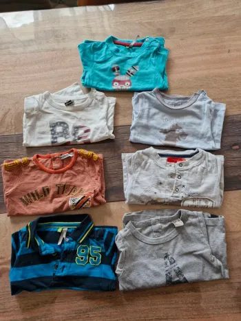 Lot de 7 t shirt manches longues 9 mois