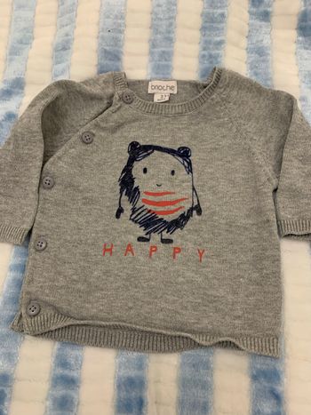 Pull ouverture à l’avant petit  3 mois