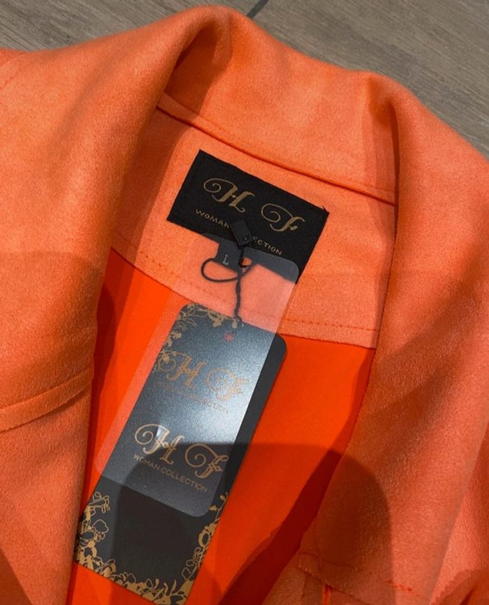 Veste suedine orange - photo numéro 3