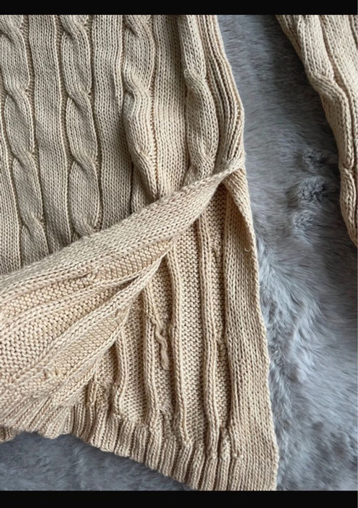 Pull col V Ralph Lauren beige taille S - photo numéro 5