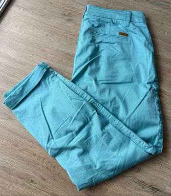 Pantalon chino bleu ciel « Miss Captain Tortue »
