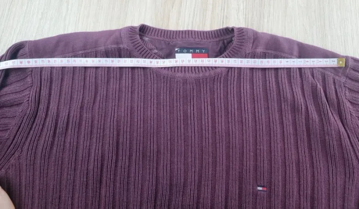 Pull a col rond Tommy Hilfiger violet Femme Taille L - photo numéro 5