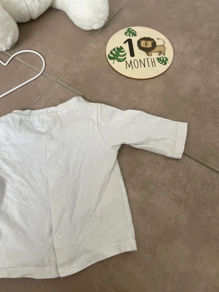 T-shirt haut manches longues bébé mixte 1 mois obaibi - photo numéro 9