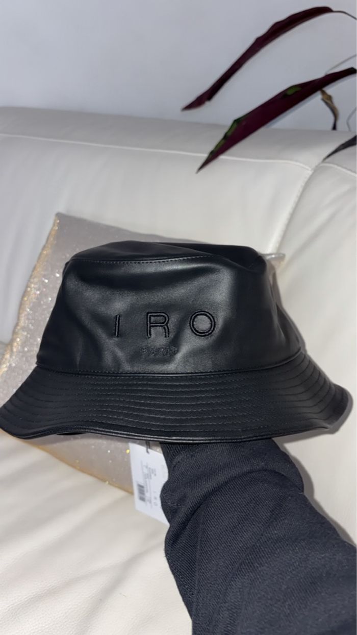 Neuf avec étiquette - IRO PARIS - Bob en cuir "Veneto" - Taille S - Noir - photo numéro 2