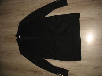 GILET LONG NOIR "CAMAÏEU" - TAILLE L - n°01