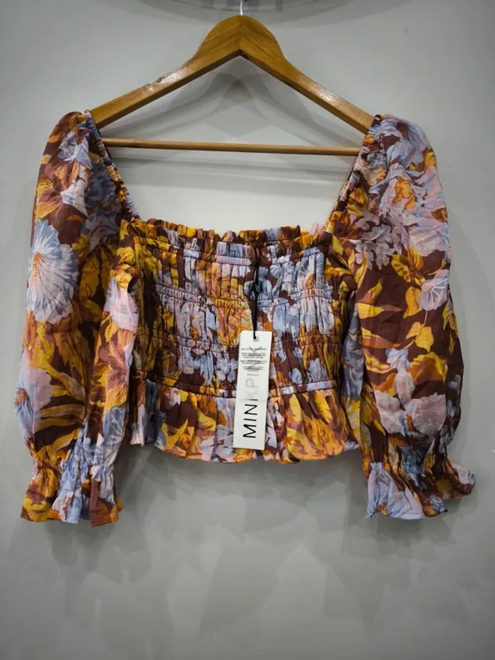 Blouse fleurie Minkpink – taille XS – neuve avec étiquette