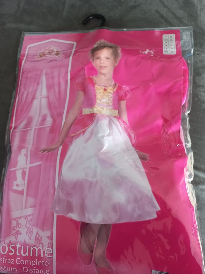 Robe déguisement princesse rose avec diadème et collier 3/5 ans césar - photo numéro 6