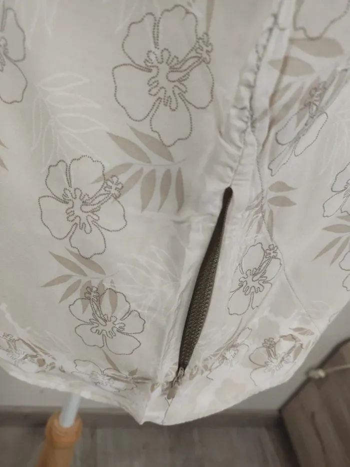 Chemise manches courtes crème motifs fleurs tropicales beige blanc taupe taille XL The North Face - photo numéro 10