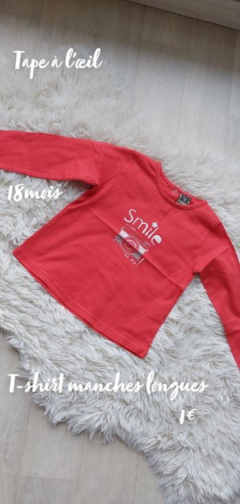 T-shirt manches longues 18 mois Tape à l'œil