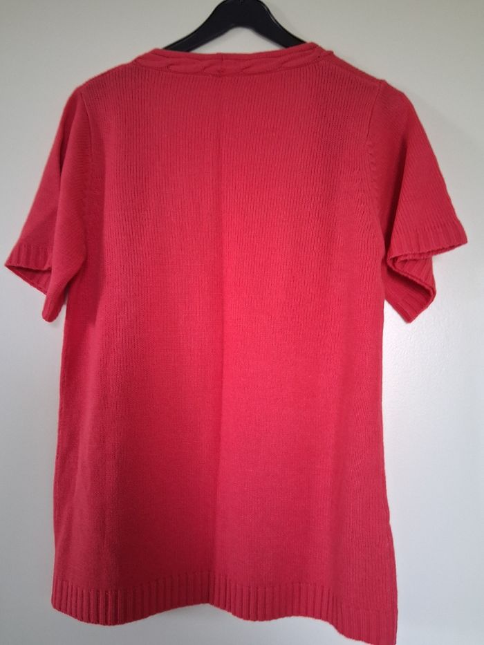 Gilet manches courtes rose " t-38-40" - photo numéro 2