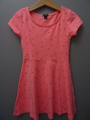 robe à manches courtes rose fluo