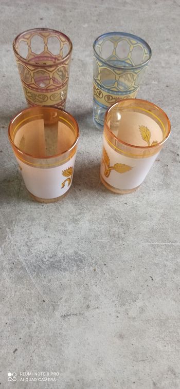 4 verres style oriental
