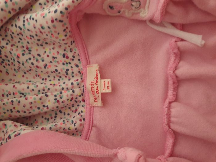 Sweat zippé rose 3 mois - photo numéro 2