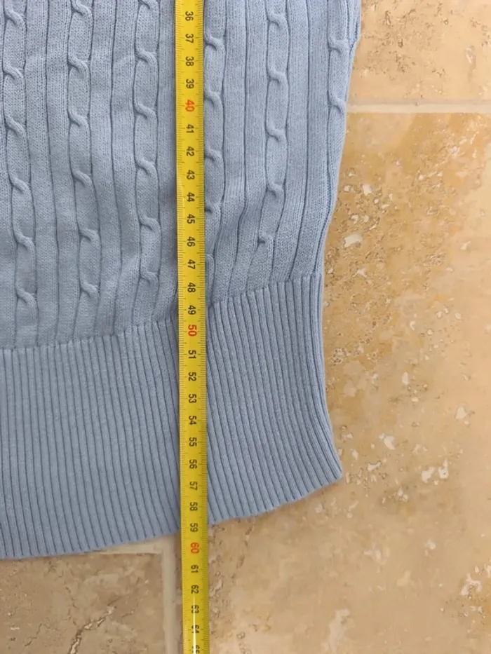 Pull col V Tommy Hilfiger taille L femme violet clair - taché - photo numéro 7