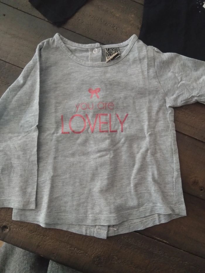 Lot de 3 t shirt bébé fille 12 mois - photo numéro 3